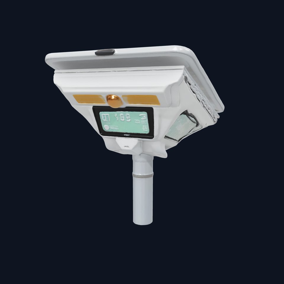 Smart Streetlamp with Sensor and Digital Screens model pack